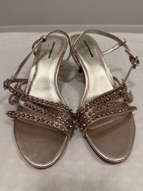 kate spade Rose Gold/Champagne Jeweled McKenna Strappy Sandals